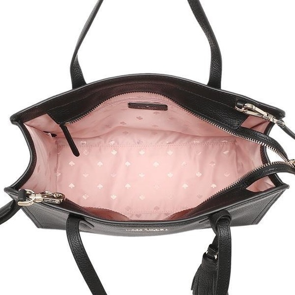Kate Spade Black Medium Top Zip Satchel - Picture 3 of 5